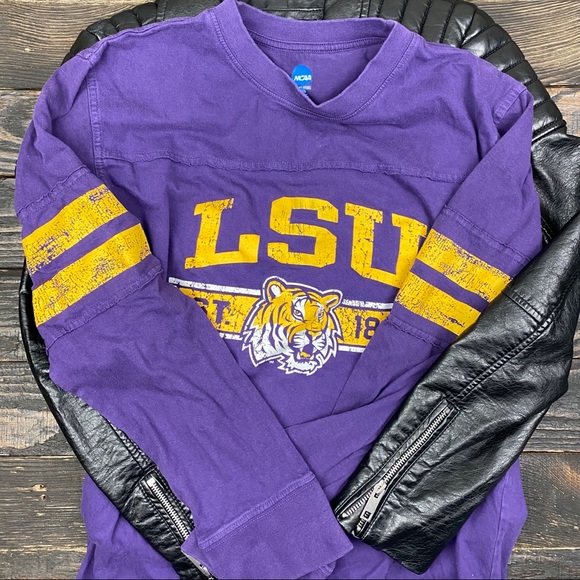 Knights Apparel Tops - Louisiana State University Long Sleeve Tee, Small